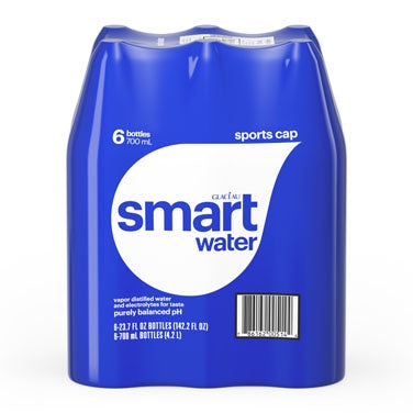 smartwater nutrient-enhanced water Bottles, 23.7 fl oz, 6 Pack