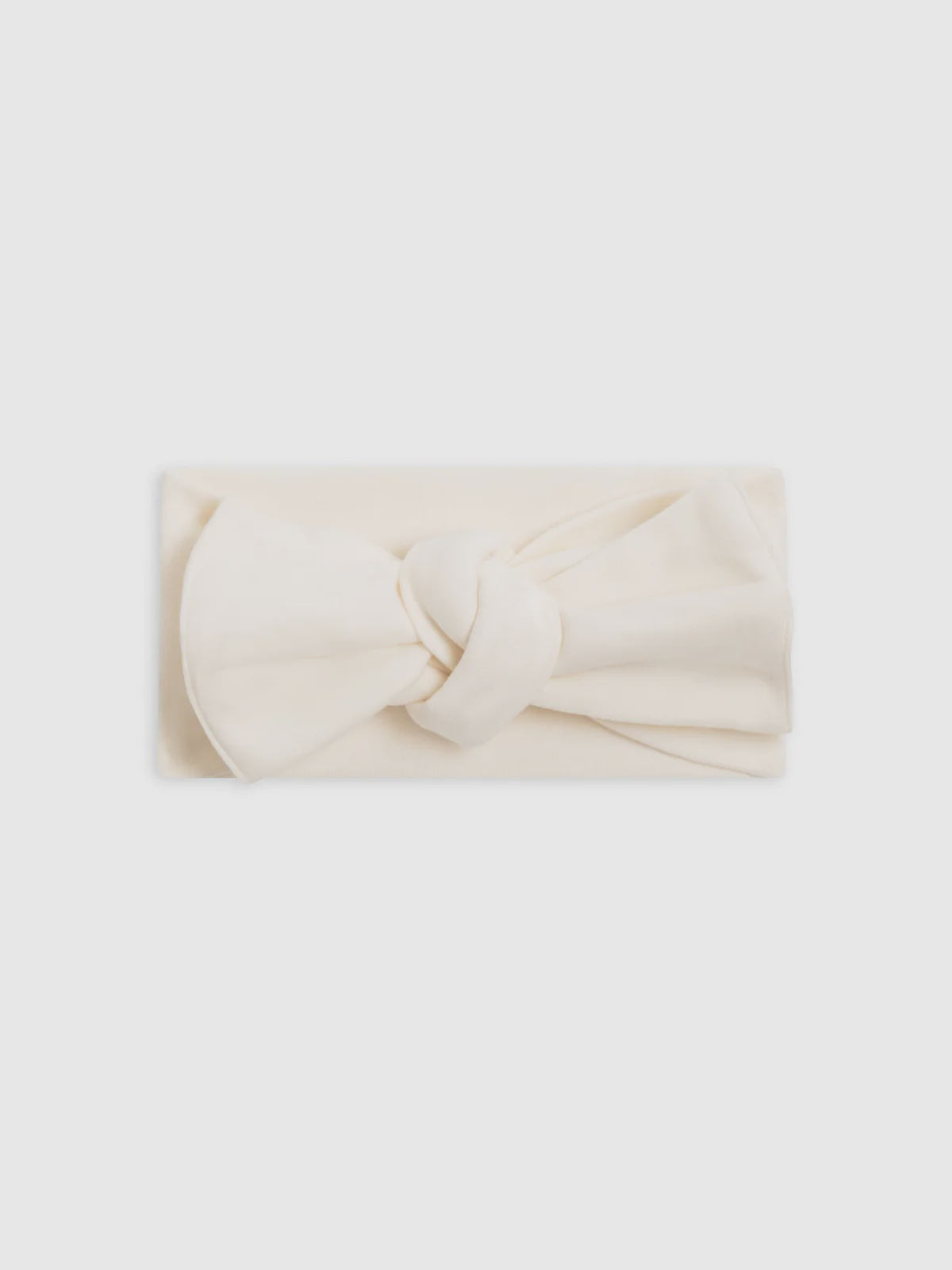 Baby Knot Bow Wrap Headband - Ivory