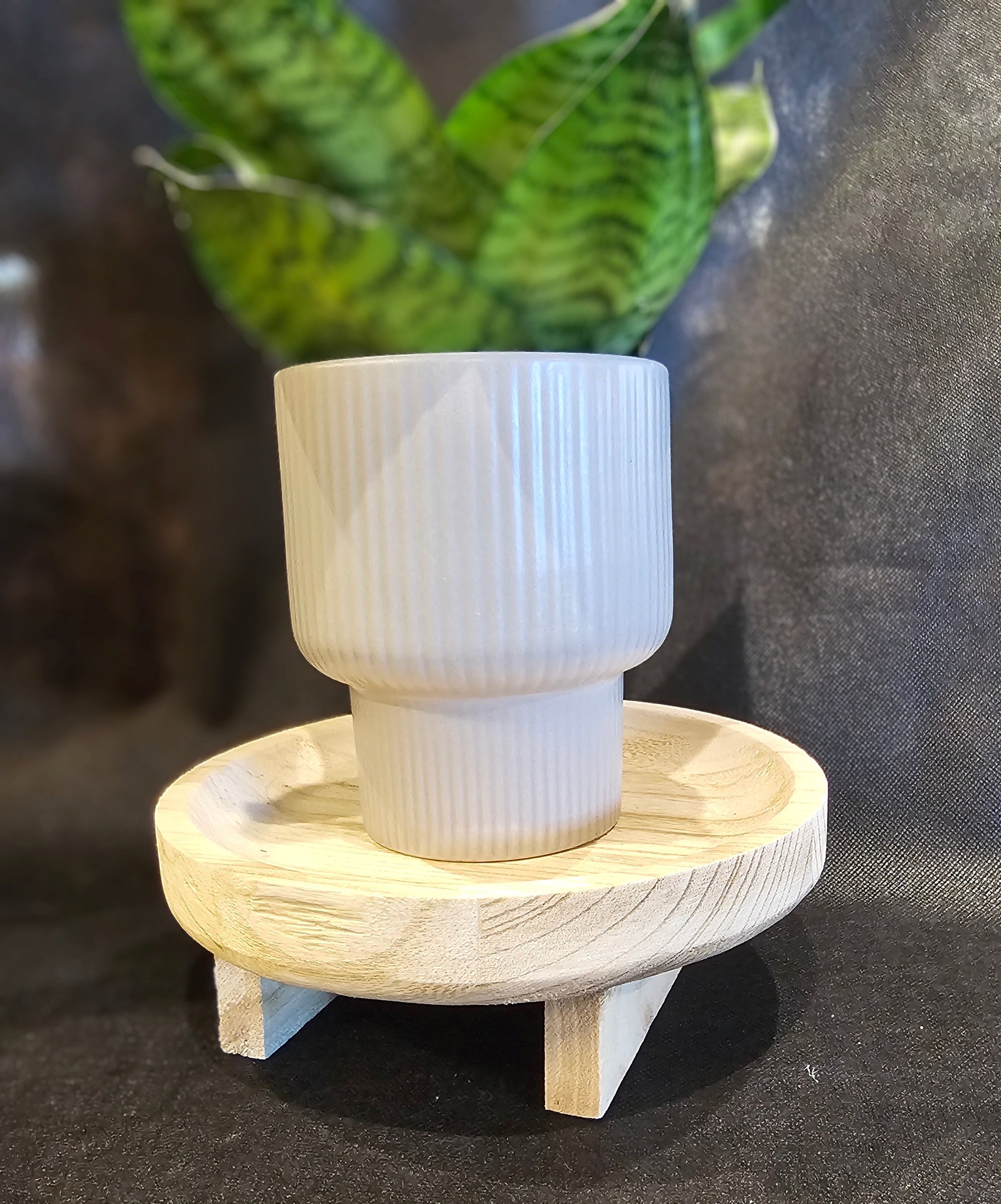 Rustic Wooden Plant Stand (plant/pot not included)