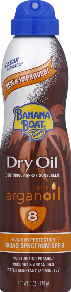 Banana Boat Deep Tanning Dry Oil with Argan Oil SPF 8 6oz