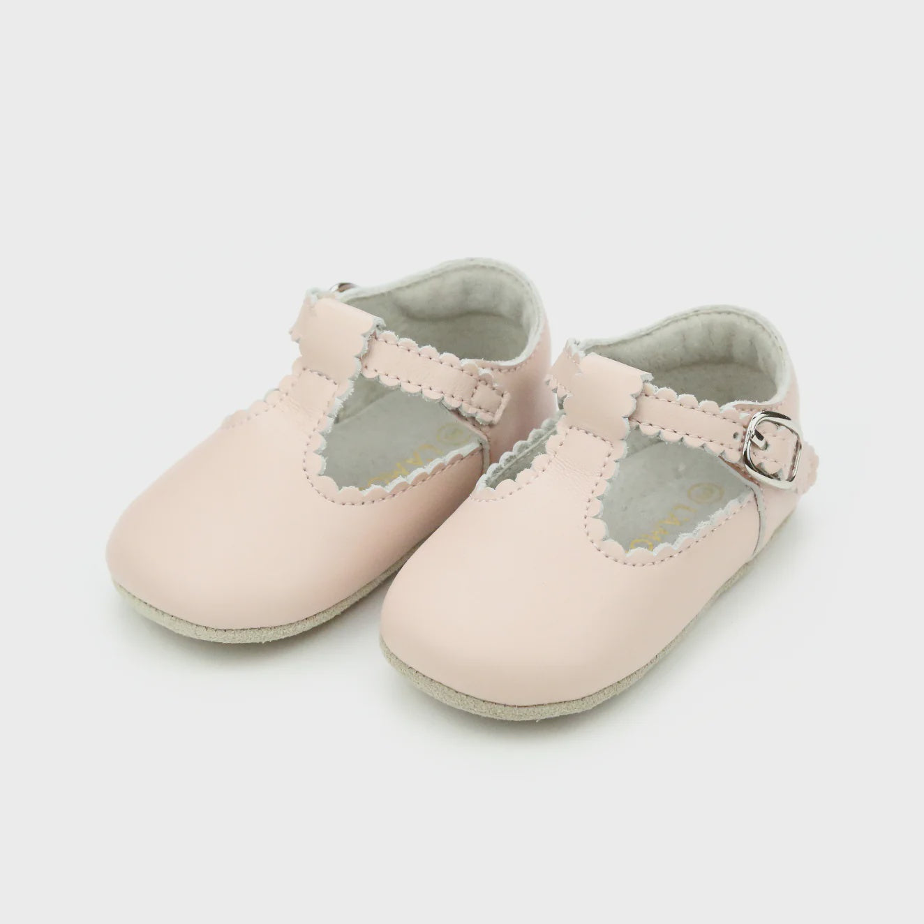 Elodie Scalloped T-Bar Crib Shoe