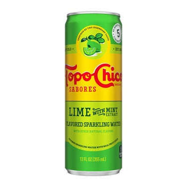 Topo Chico Sabores Lime with Mint Sleek Cans, 12 fl oz, 8 Pack