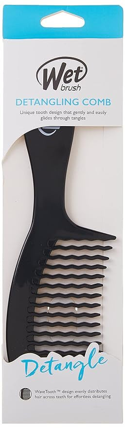 Wet Brush Wide Tooth Hair Detangling Comb, Black