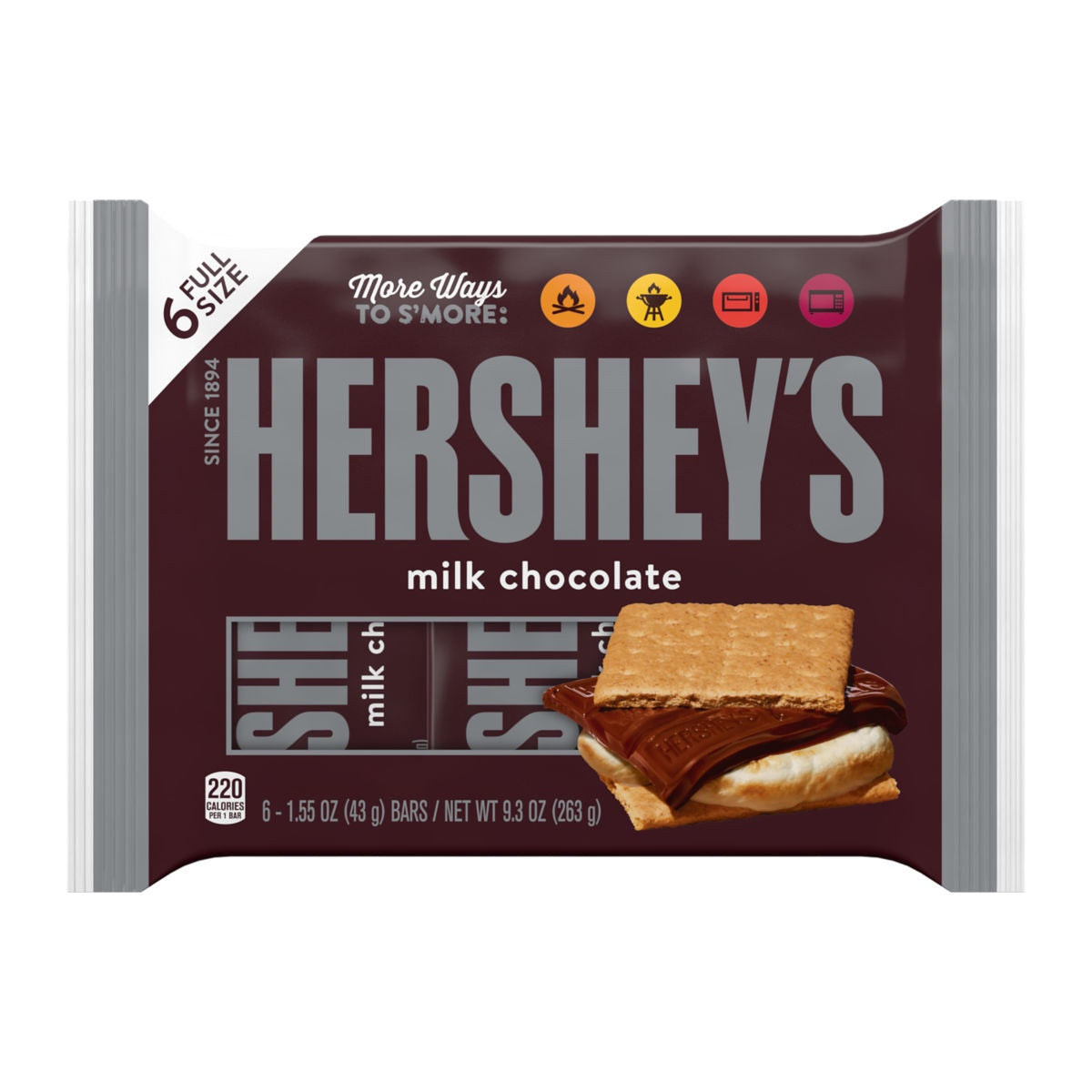 Hershey's Milk Chocolate 6 ct / 1.55 oz bars