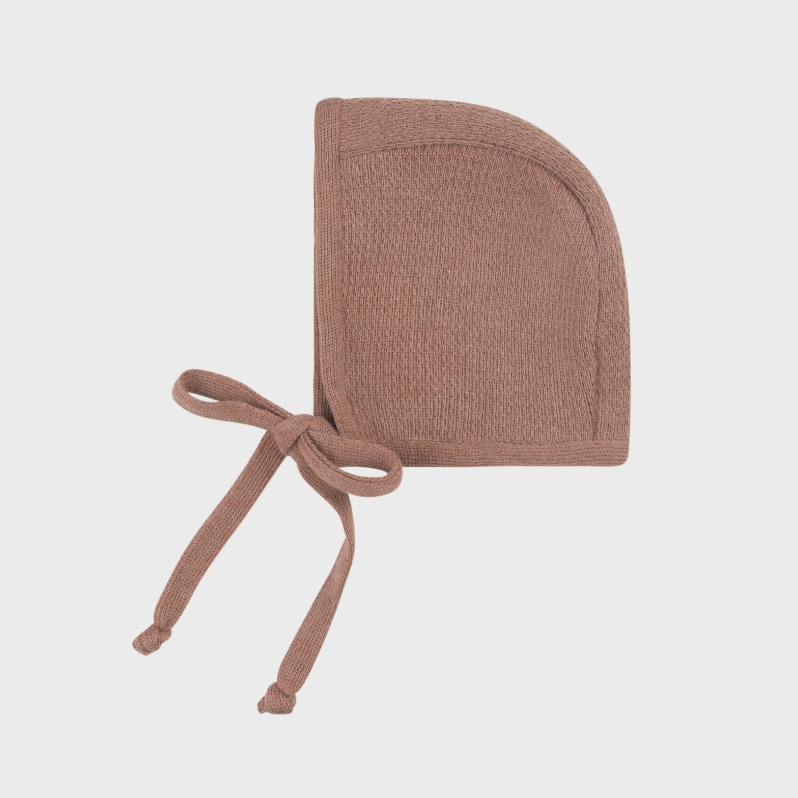 Knit Ribbed Bonnet - Cinnamon | 9-18M