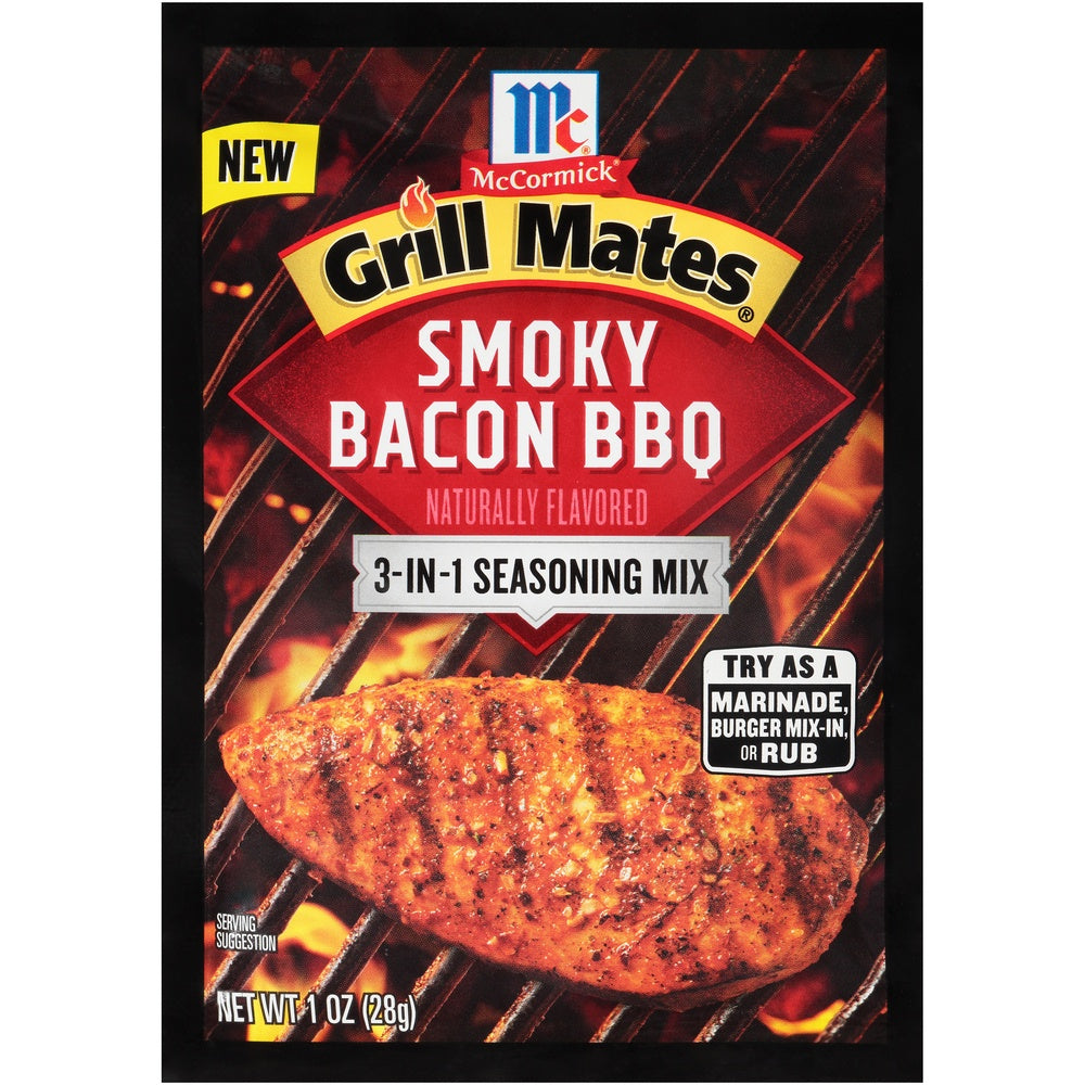 McCormick Grill Mates Smoky Bacon Bbq Seasoning Packet 1oz