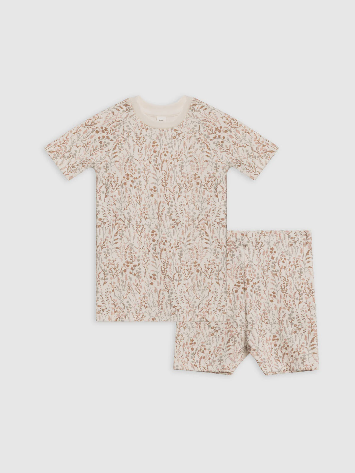 Short Sleeve Jammies - Marine Floral - 3T