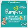 Pampers Baby Dry Size 1 - 252 Ct.