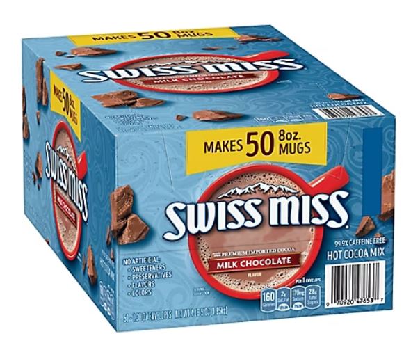 Swiss Miss Milk Chocolate Hot Cocoa Mix 50pk, 1.38oz