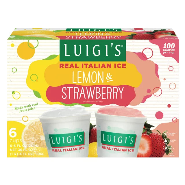 Luigis Real Italian Ice-VARETY LUIGIS, 6 count