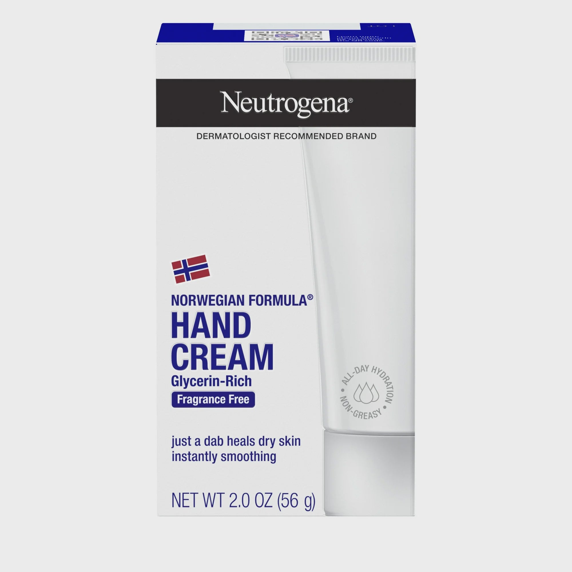 Neutrogena Norwegian Formula Dry Hand and Body Cream, Fragrance-Free Lotion, 2 oz