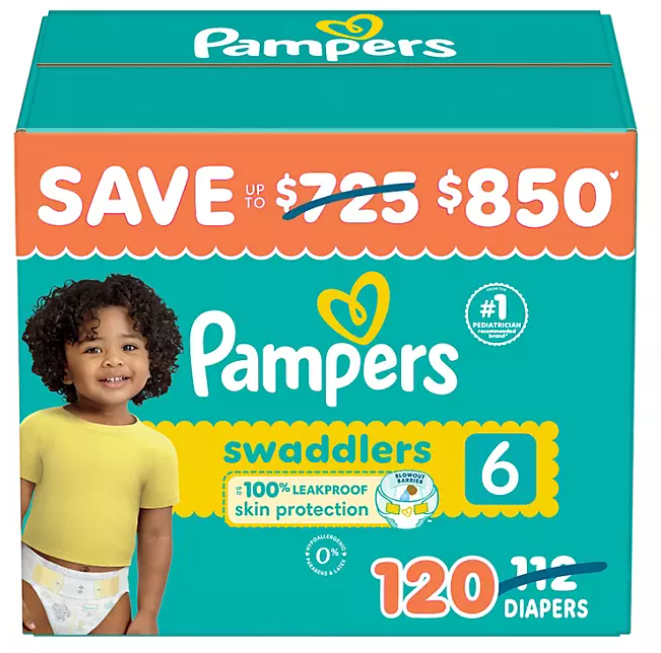 Pampers Swaddlers Size 6 - 120 Ct.