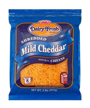 Dairy Fresh Mild Cheddar Shredded 2lbs