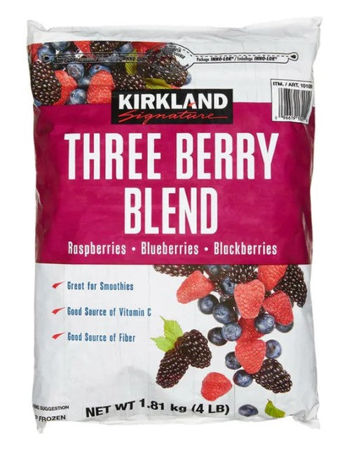 Kirkland Three Berry Blend Frozen Fruit 4lb