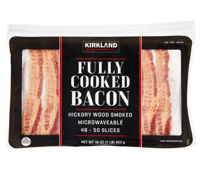 Kirkland Hickory Wood Smoked Fully Cooked Bacon 16oz