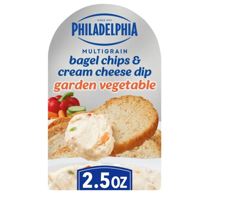 Philadelphia Bagel Chips & Garden Vegetable Cream Cheese Dip 2.5oz