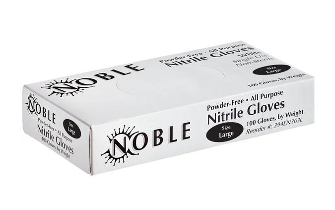 Noble Disposable Nitrile Glove White/100ct