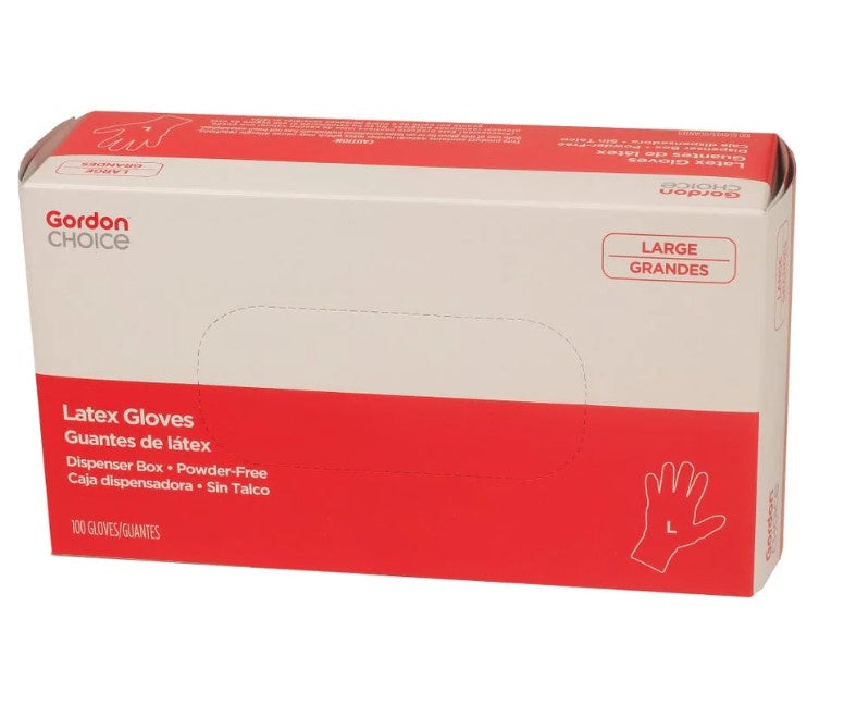 Gordon Choice Latex Powder Free Gloves Size L/ 100ct