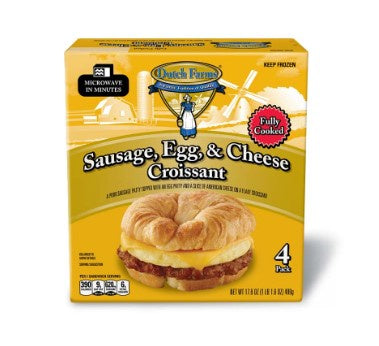 Dutch Farms Croissant Sausage, Egg & Cheese 4pk