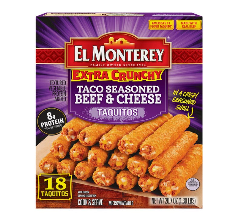 El Monetery Taco Beef & Cheese Taquitos 18 ct.