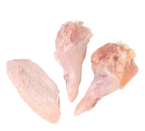 Case Patuxent Fresh Chicken Wings Sections Small 1st & 2nd Sections 40lb. $4.05/lb.