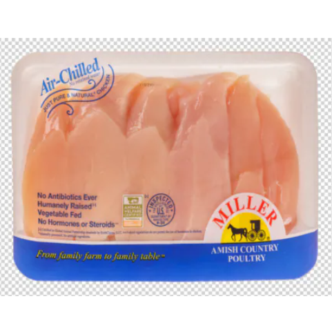 Miller Air Chilled Boneless Skinless Chicken Breast Strips - Case of 12 Retail Packages  (approx. 1 lb. each)  $90.00