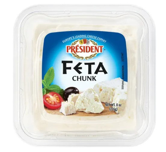 President Plain Feta Chunk 8oz