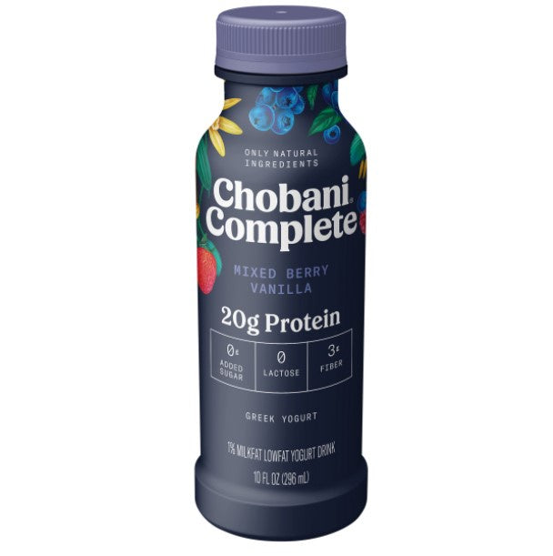 Chobani Complete Protein Greek Yogurt Drink Mixed Berry Vanilla 10oz