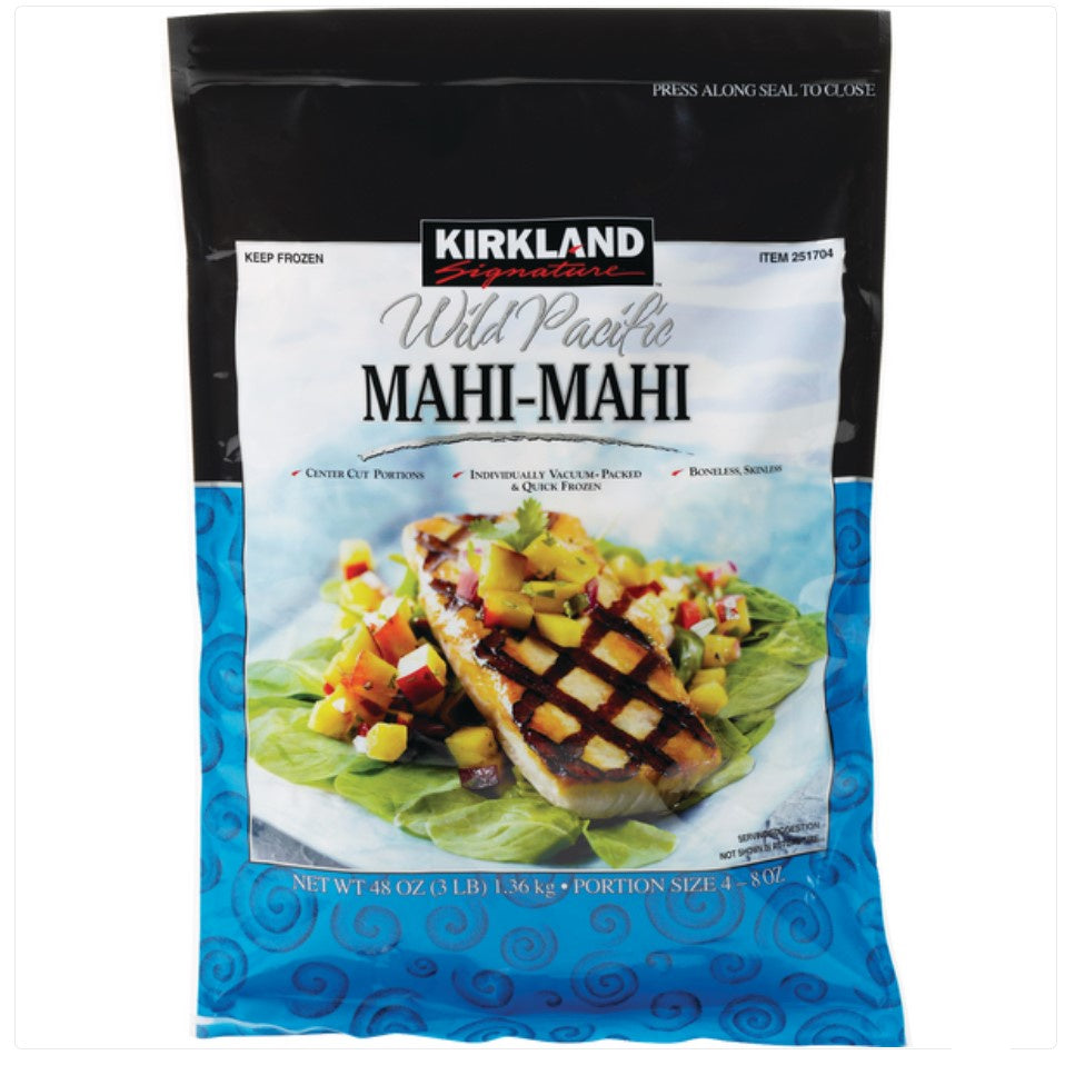 Kirkland Wild Caught Frozen Mahi-Mahi Portions 3lb.