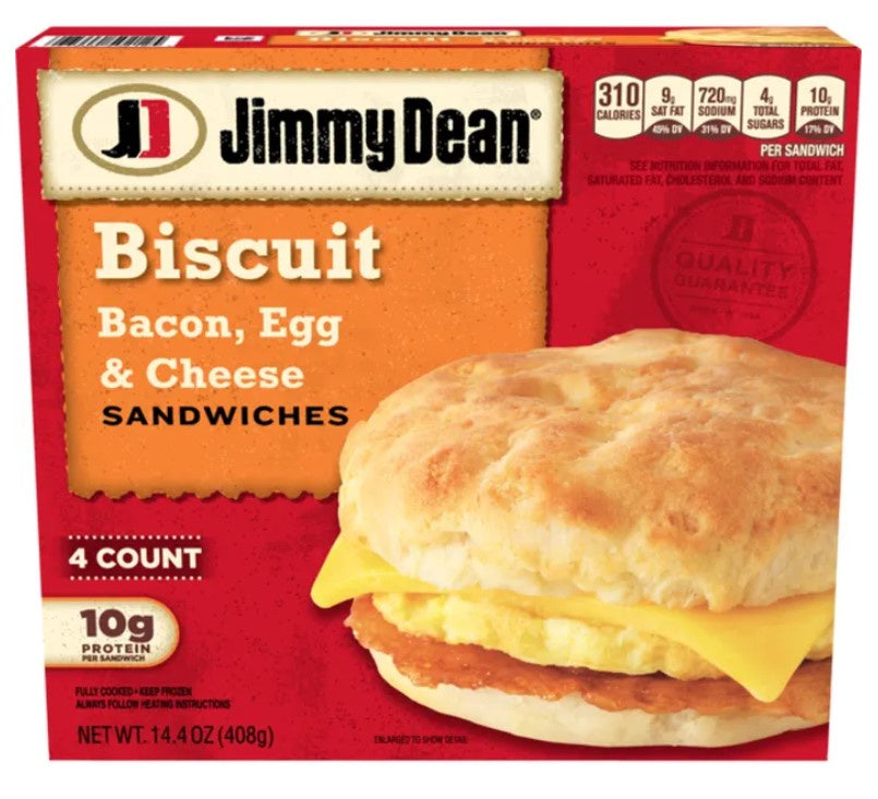 Jimmy Dean Bacon, Egg & Cheese Biscuit, 4ct.