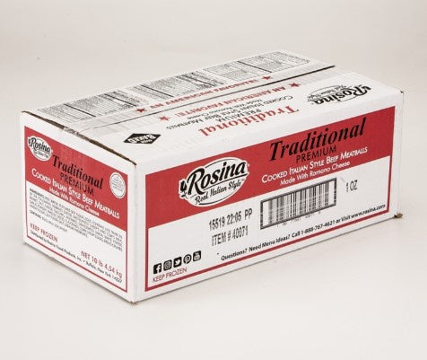 Rosina Beef 1oz. Meatball, 5 lb.