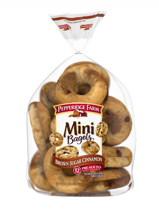 Pepperidge Farm Mini Bagels Brown Sugar Cinnamon 12ct