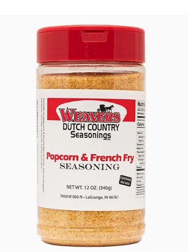 Weavers Dutch Country Popcorn & French Fry Seasoning 12oz