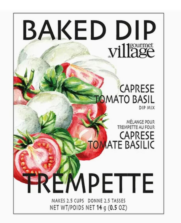 Gourmet Du Village Caprese Tomato Basil Baked Dip Recipe Box