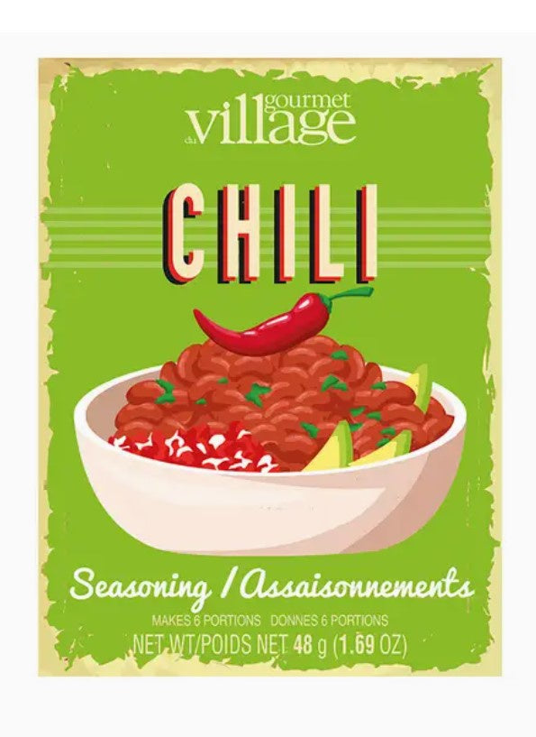 Gourmet Du Village Chili Seasoning Recipe Box