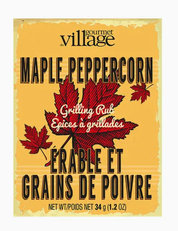 Gourmet Du Village Maple Peppercorn Grilling Rub Recipe Box