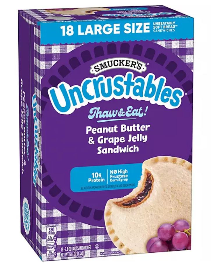 Smucker's Uncrustables Peanut Butter & Grape Jelly  18ct