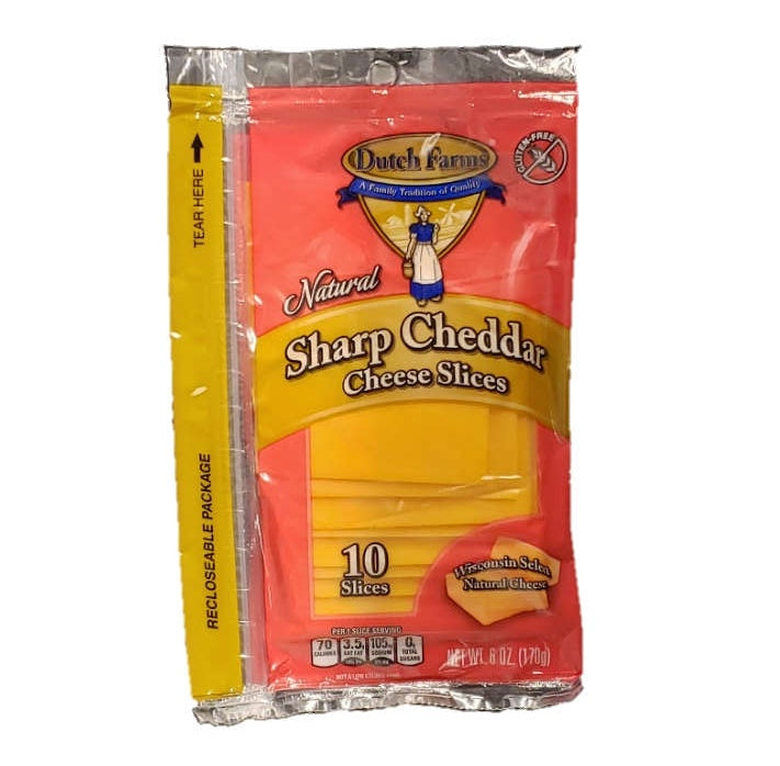 Dutch Farms Sharp Cheddar Singles 6oz