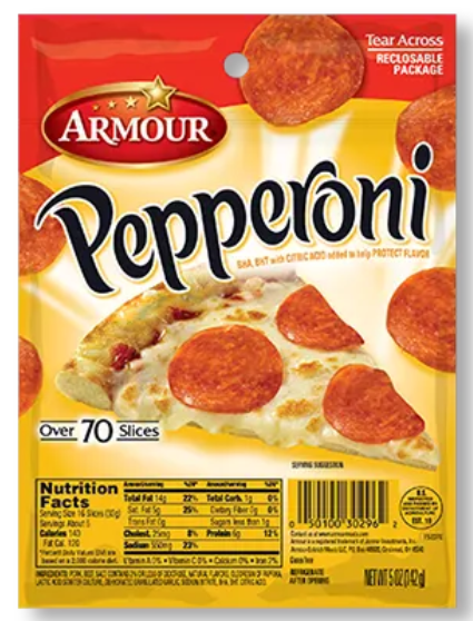 Armour Sliced Pepperoni 5oz