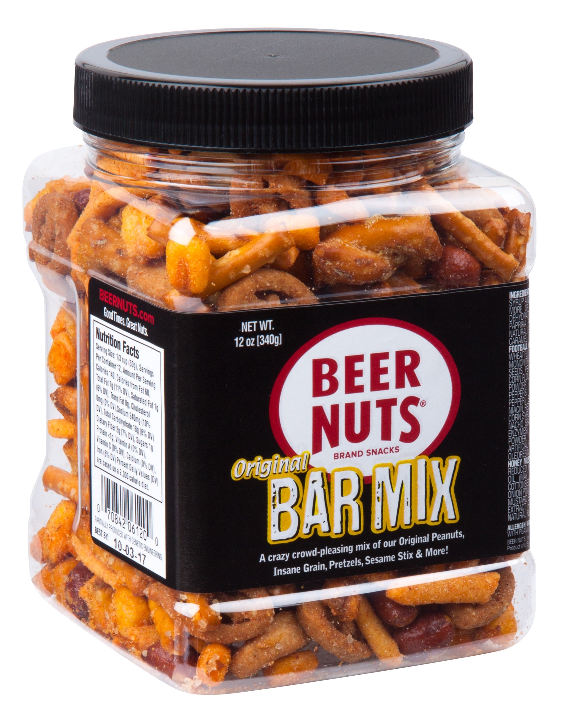 Beer Nuts Bar Mix Jar 12 oz.