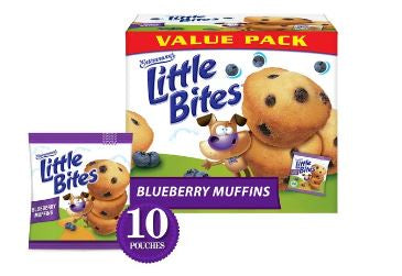 Entenmanns Little Bites Blueberry Mini Muffins 10 pouches 16.5oz