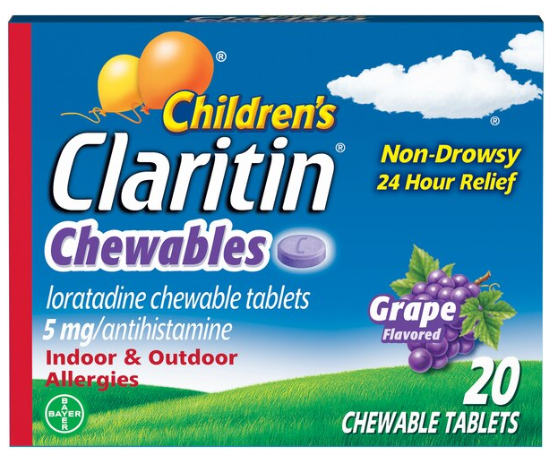 Claritin Childrens Allergy Relief Chewable Grape 40 ct