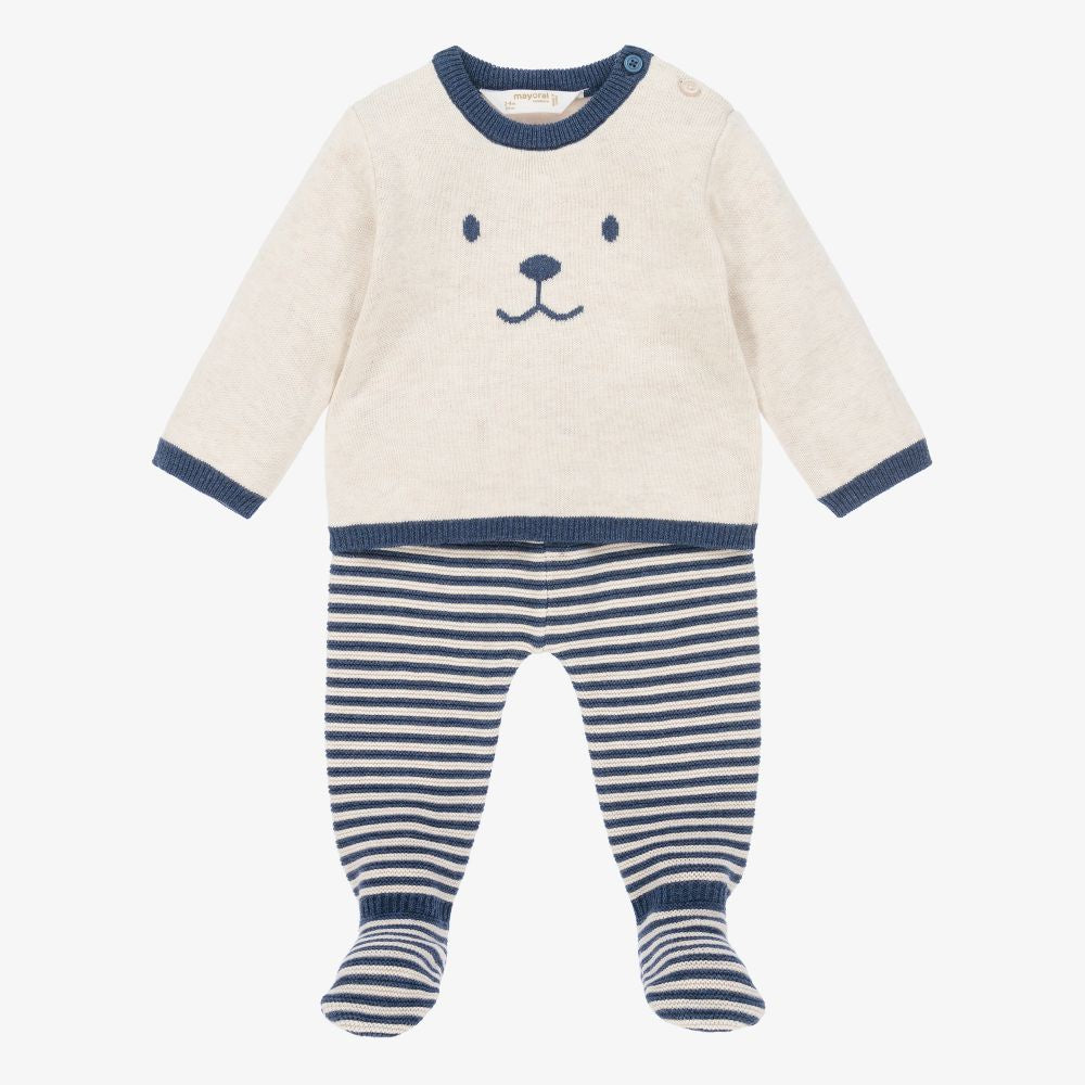 Mayoral Boys Blue 2pc Knit Set 1m