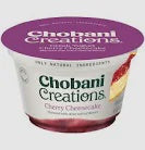 Chobani Creations Cherry Cheesecake Yogurt 5.3oz