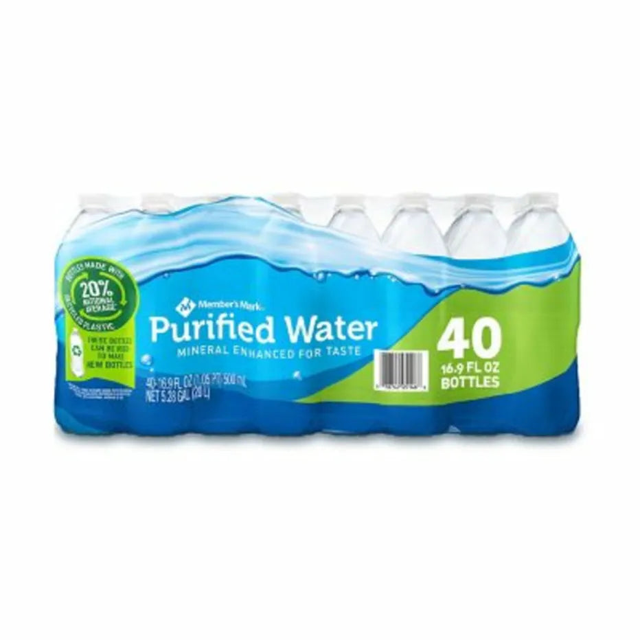 Members Mark Purified Water (16.9oz, 40pk)