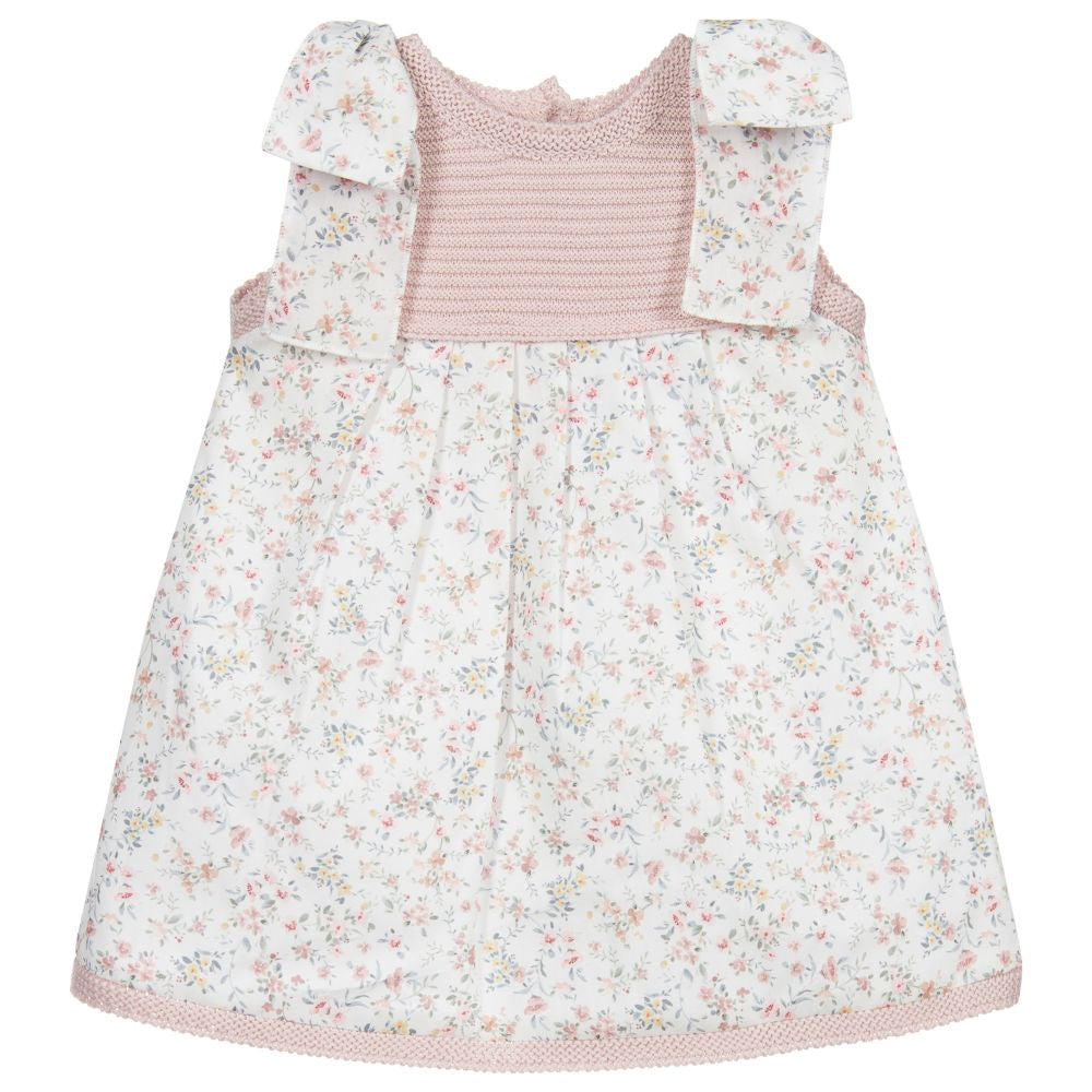 Pink & White Cotton Dress | 9M