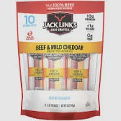 Jack Links Beef Stick & Mild Cheddar Cheese Snack, 10 ct