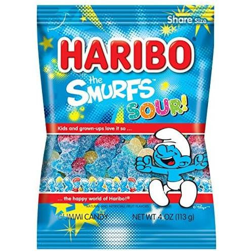 Haribo Sour Smurfs 4oz