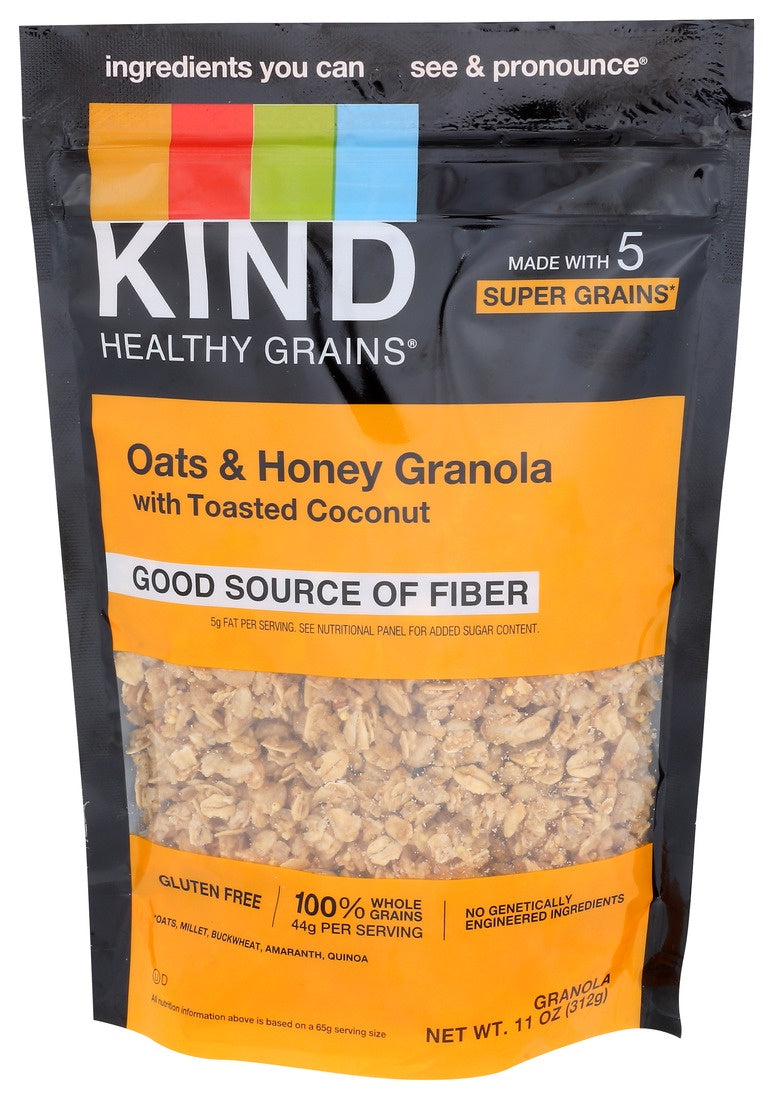 Kind Healthy Grains Oats and Honey Clusters with Toasted Coconut 11oz