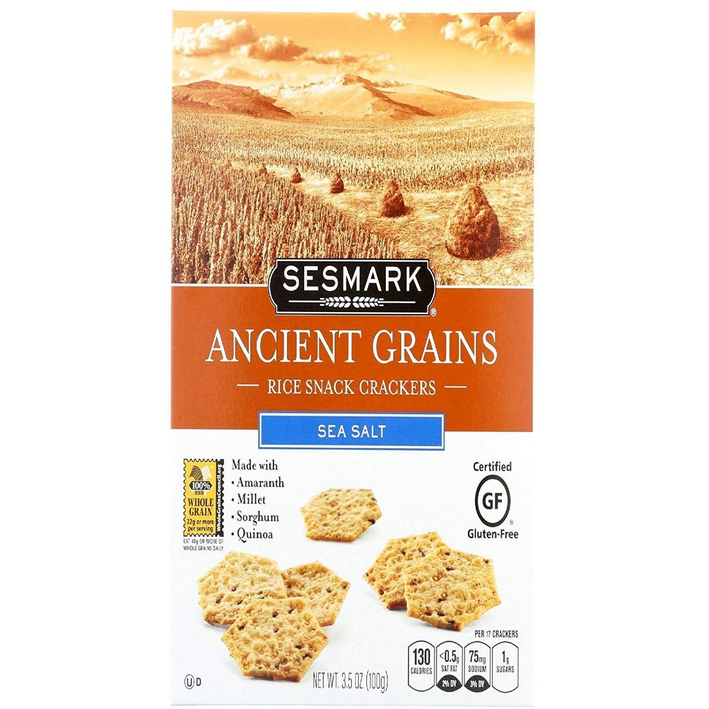 Sesmark Crackers Ancient Grains Sea Salt 3.5oz